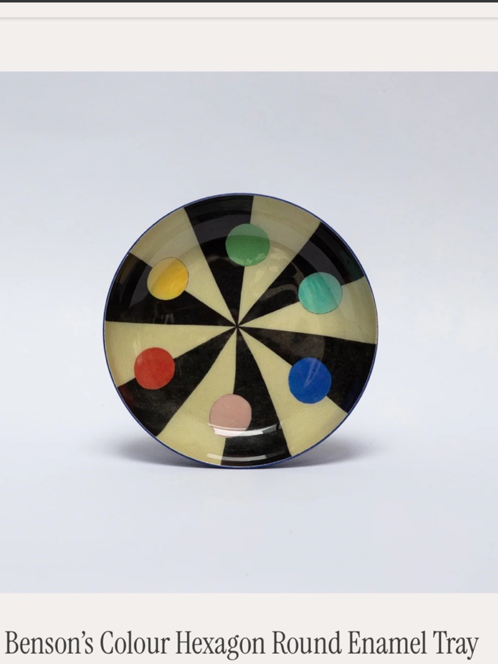 Hexagon Round Enamel Jewelry Tray - Multicolor